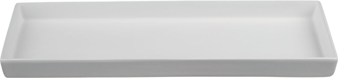 Bugambilia - Mod 64.25 Oz White Rectangular Straight Sided Salad Bar Bowl With Glossy Smooth Finish - COMP10-MOD-WW