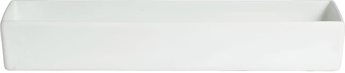 Bugambilia - Mod 64.32 Oz White Rectangular Straight Sided Salad Bar Bowl With Elegantly Textured - COMP24WW