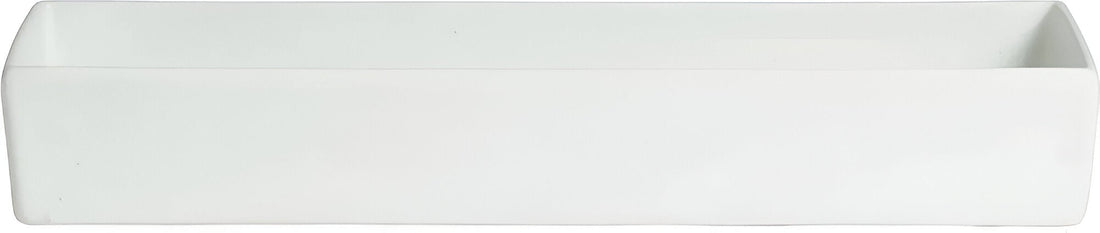 Bugambilia - Mod 64.32 Oz White Rectangular Straight Sided Salad Bar Bowl With Glossy Smooth Finish - COMP24-MOD-WW