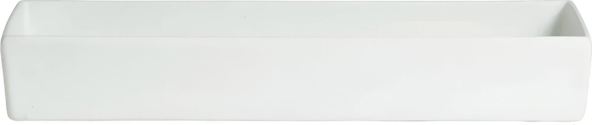 Bugambilia - Mod 64.32 Oz White Rectangular Straight Sided Salad Bar Bowl With Glossy Smooth Finish - COMP24-MOD-WW