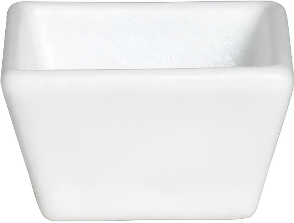 Bugambilia - Mod 6.76 Oz White Square Ramekin With Glossy Smooth Finish - RS001-MOD-WW