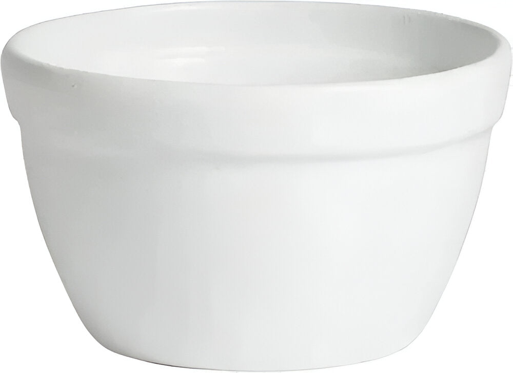 Bugambilia - Mod 80 Oz Medium Round White Miami Bowl With Glossy Smooth Finish - FRD23-MOD-WW