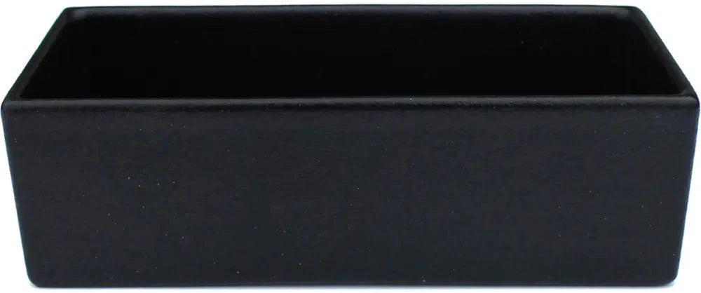 Bugambilia - Mod 84.54 Oz Black Rectangular Straight Sided Salad Bowl With Glossy Smooth Finish - COMP05-MOD-BB