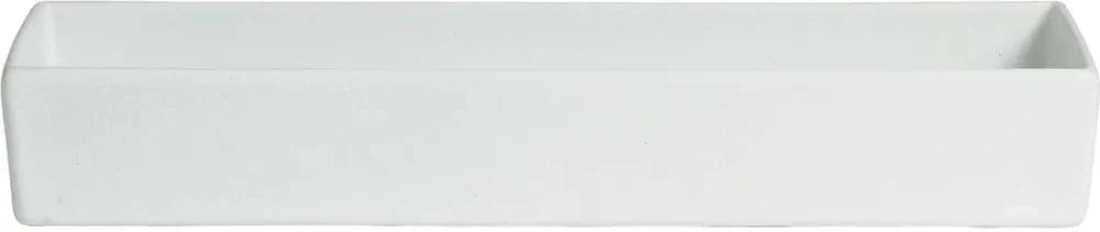 Bugambilia - Mod 84.54 Oz White Rectangular Straight Sided Salad Bowl With Smooth - COMP05-MOD-WW