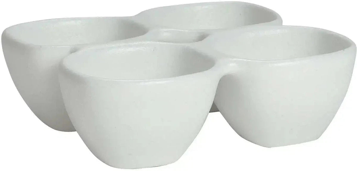 Bugambilia - Mod 8.66" 4 Division Condiment With Handle With Glossy Smooth Finish - BS303-MOD-WW
