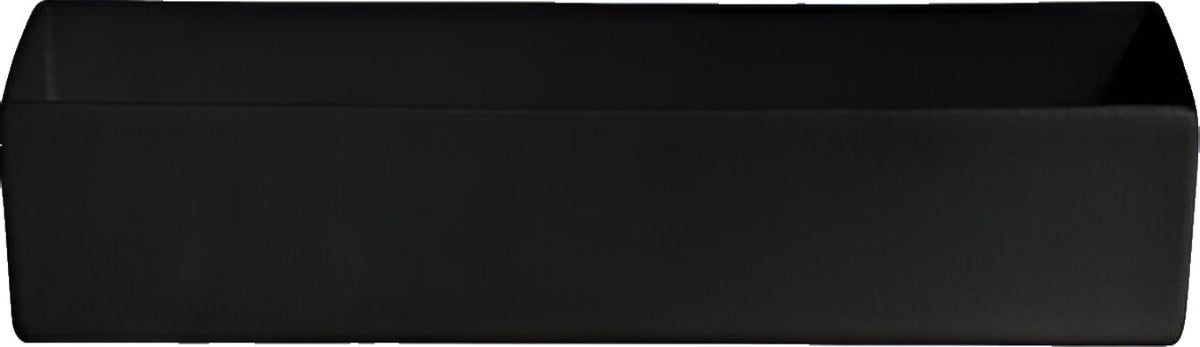Bugambilia - Mod Black Rectangular Straight Sided Salad Bowl With Glossy Smooth Finish - COMP23-MOD-BB