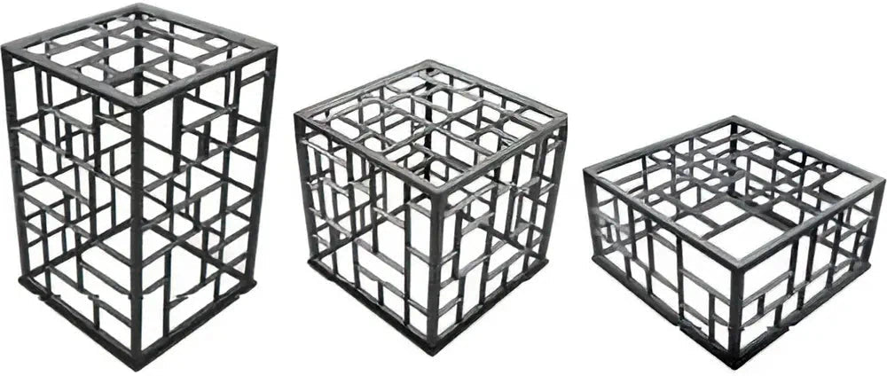 Bugambilia - Mod Steel Rectangular, Pack of 3 Powder-Coated Aluminum Mondrian Risers - MONPDCSETST