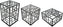 Bugambilia - Mod Steel Rectangular, Pack of 3 Powder-Coated Aluminum Mondrian Risers - MONPDCSETST