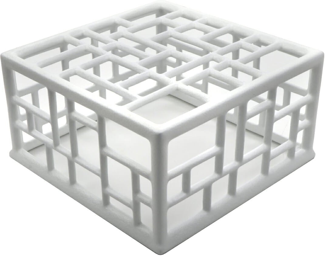 Bugambilia - White Rectangular Mondrian Risers With Elegantly Textured - CUB01-WW
