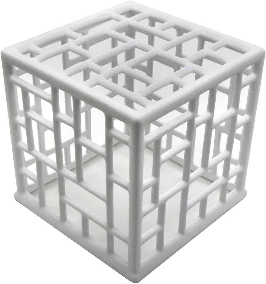 Bugambilia - White Rectangular Mondrian Risers With Elegantly Textured - CUB02-WW