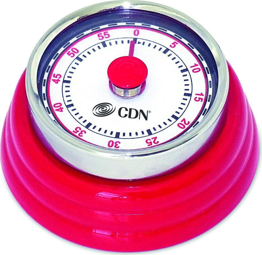 CDN - Red 60 Minute Compact Mechanical Timer, Pack of 6 - MT4