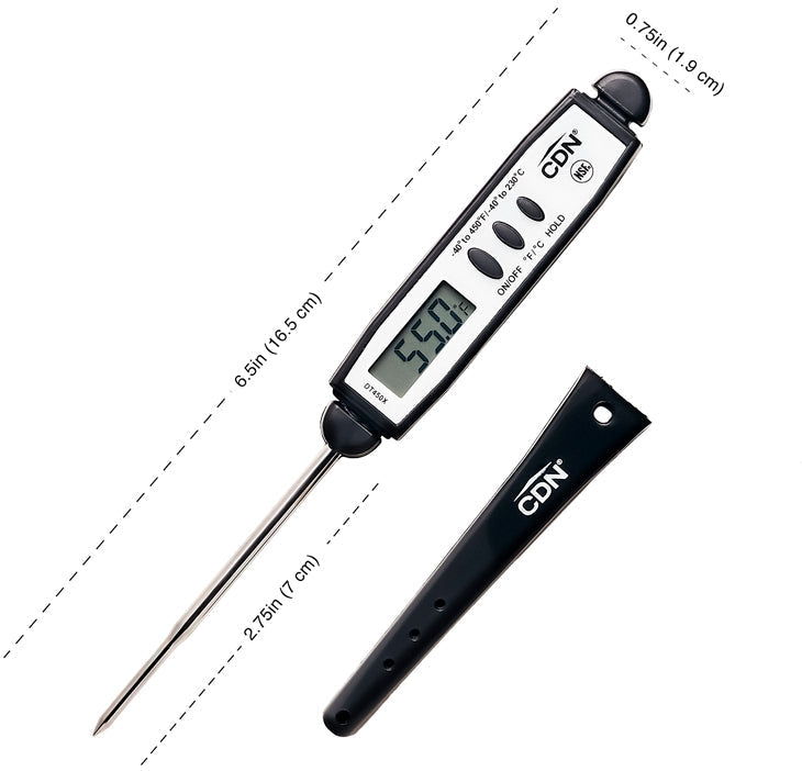 CDN - Red Waterproof ProAccurate Pocket Thermometer - DT450X-R