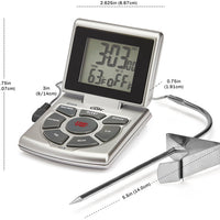 CDN - Silver Digital Probe Thermometer/Timer/Clock - DTTC-S