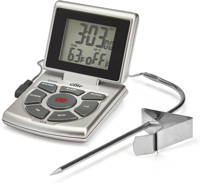 CDN - Silver Digital Probe Thermometer/Timer/Clock - DTTC-S