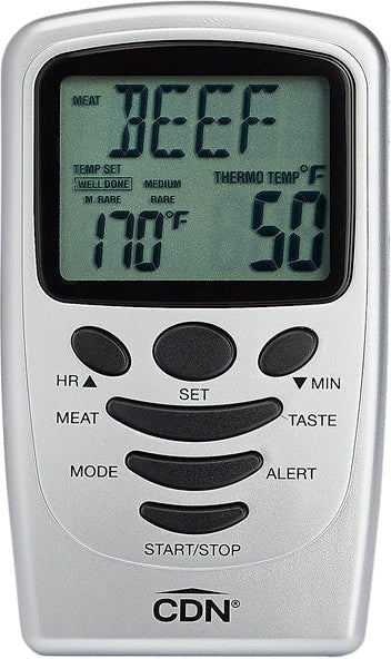 CDN - Silver Programmable Probe Thermometer/Timer - DTP482 - DISCONTINUED