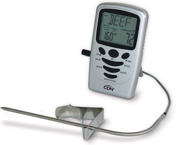 CDN - Silver Programmable Probe Thermometer/Timer - DTP482 - DISCONTINUED