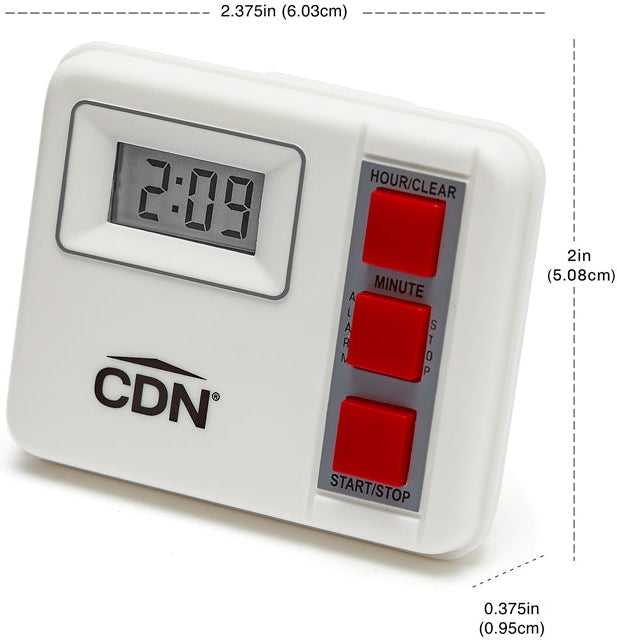 CDN - White 20 Hours Digital Timer, Pack of 6 - TM2