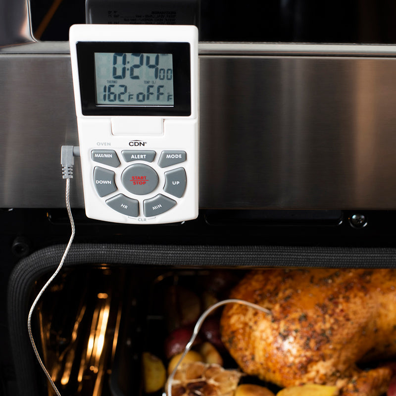 CDN - White Digital Probe Thermometer/Timer/Clock - DTTC-W