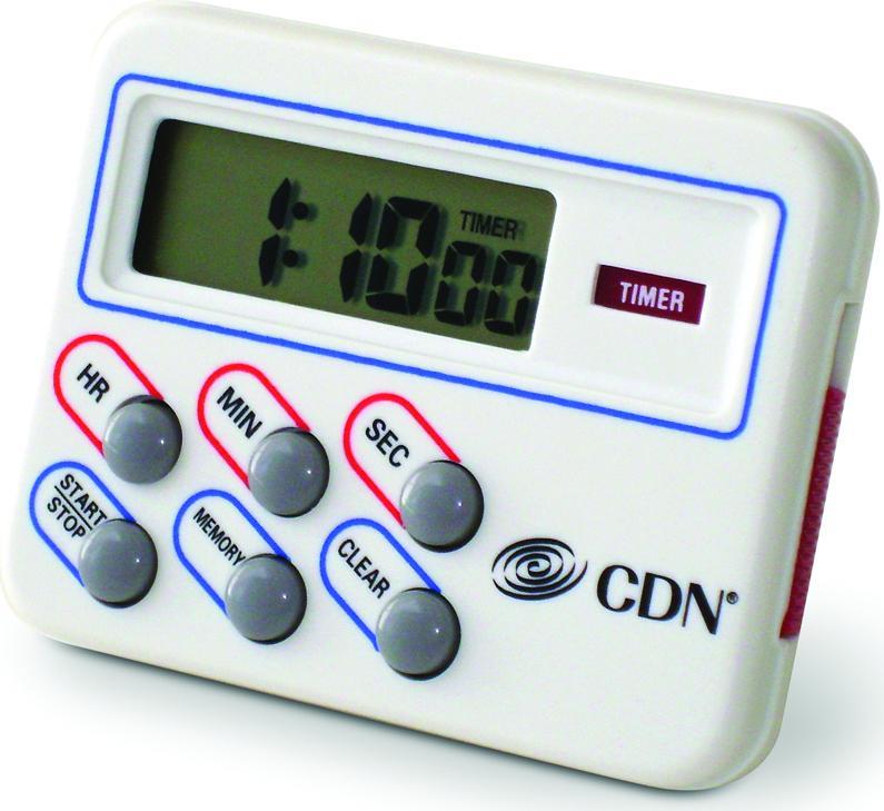 CDN - White Multi-Task 24 Hours Digital Timer & Clock, Pack of 6 - TM8
