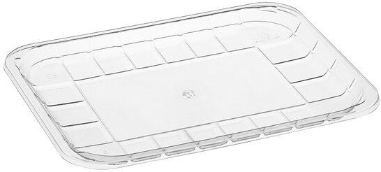 CKF Inc. - 10.12 x 8 x 0.67", #8S Clear RPET Plastic Meat Tray, 300/Cs - 86614 (Special Order Item)