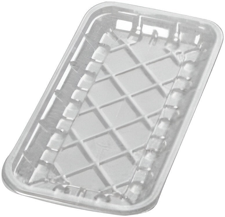 CKF Inc. - 10.2 x 5.4 x 0.6", #5S Clear RPET Plastic Meat Trays, 270/Cs - 86606 (Special Order Item)