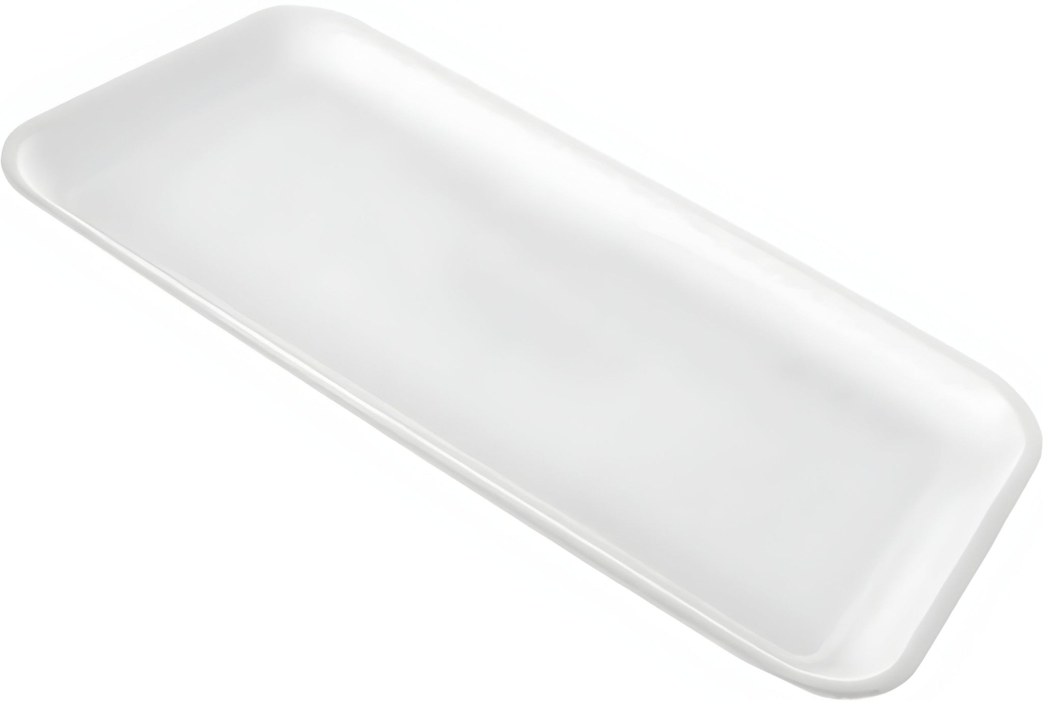 CKF Inc. - 10.6" x 5.4" x 0.8", 35/5S White Foam Meat Packaging Tray, 500/Cs - 88135
