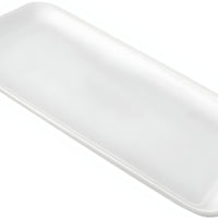 CKF Inc. - 10.6" x 5.4" x 0.8", 35/5S White Foam Meat Packaging Tray, Pack of 500 - 88135