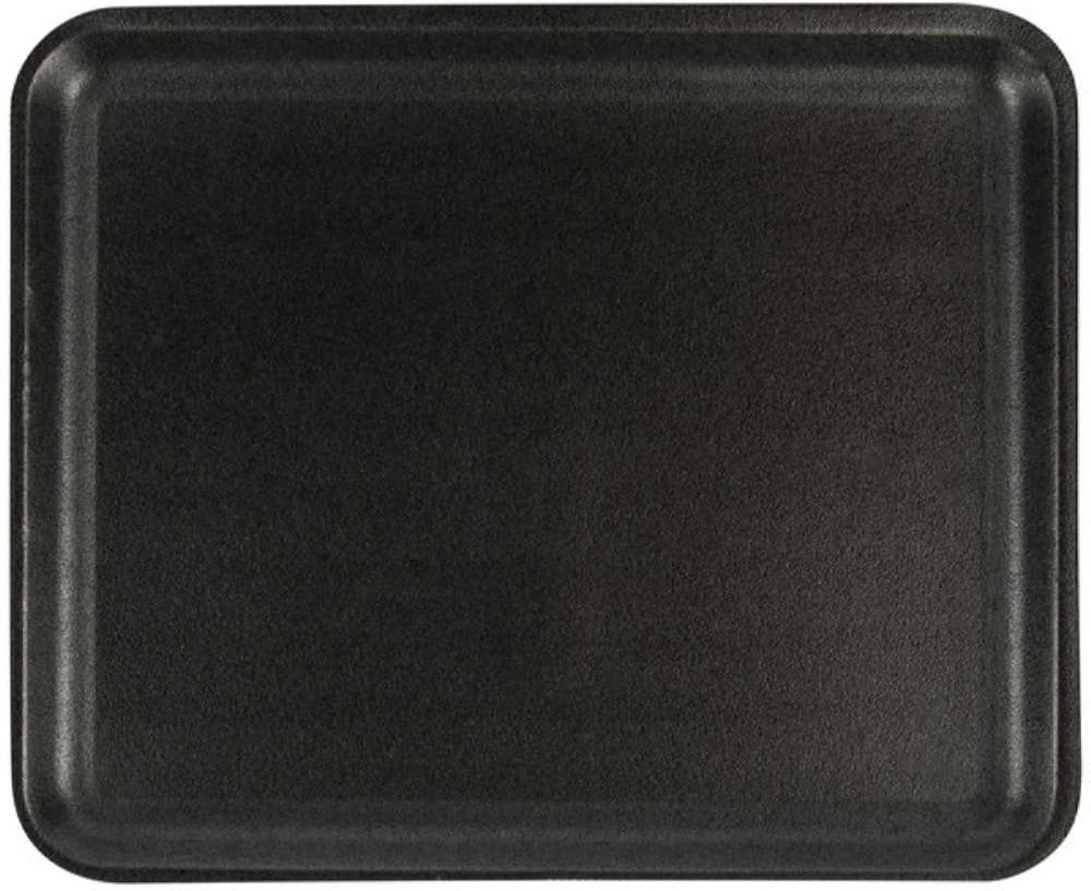 CKF Inc. - 11" x 9" x 0.5" Black Foam 12S Tray, 250/Cs - 87812 (Special Order Item)