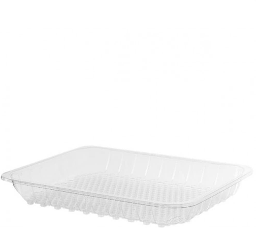 CKF Inc. - 42P 8.25" x 5.38" x 1.75" Clear RPET Plastic Tray, 200/cs - 86631 (Special Order Item)