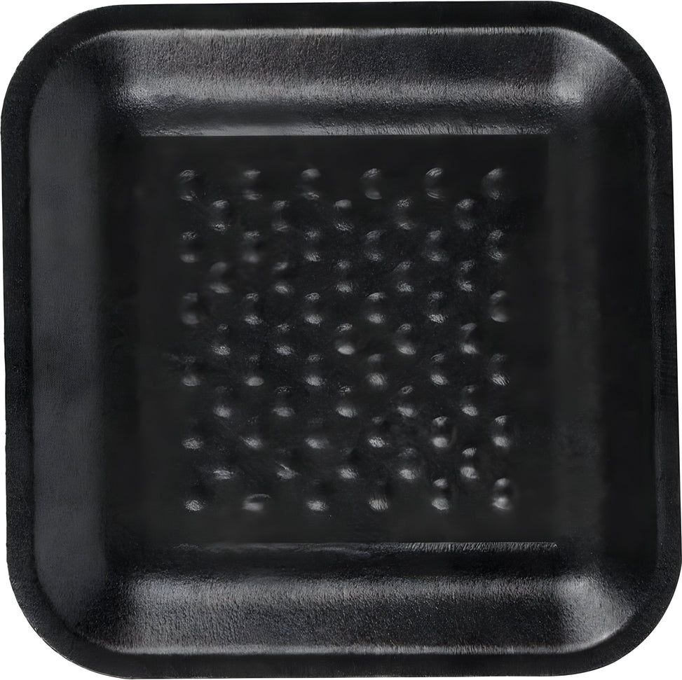 CKF Inc. - 5.25" x 5.25" x.625 Black Foam 1S Tray, 1000/Cs - 87801 (Special Order Item)