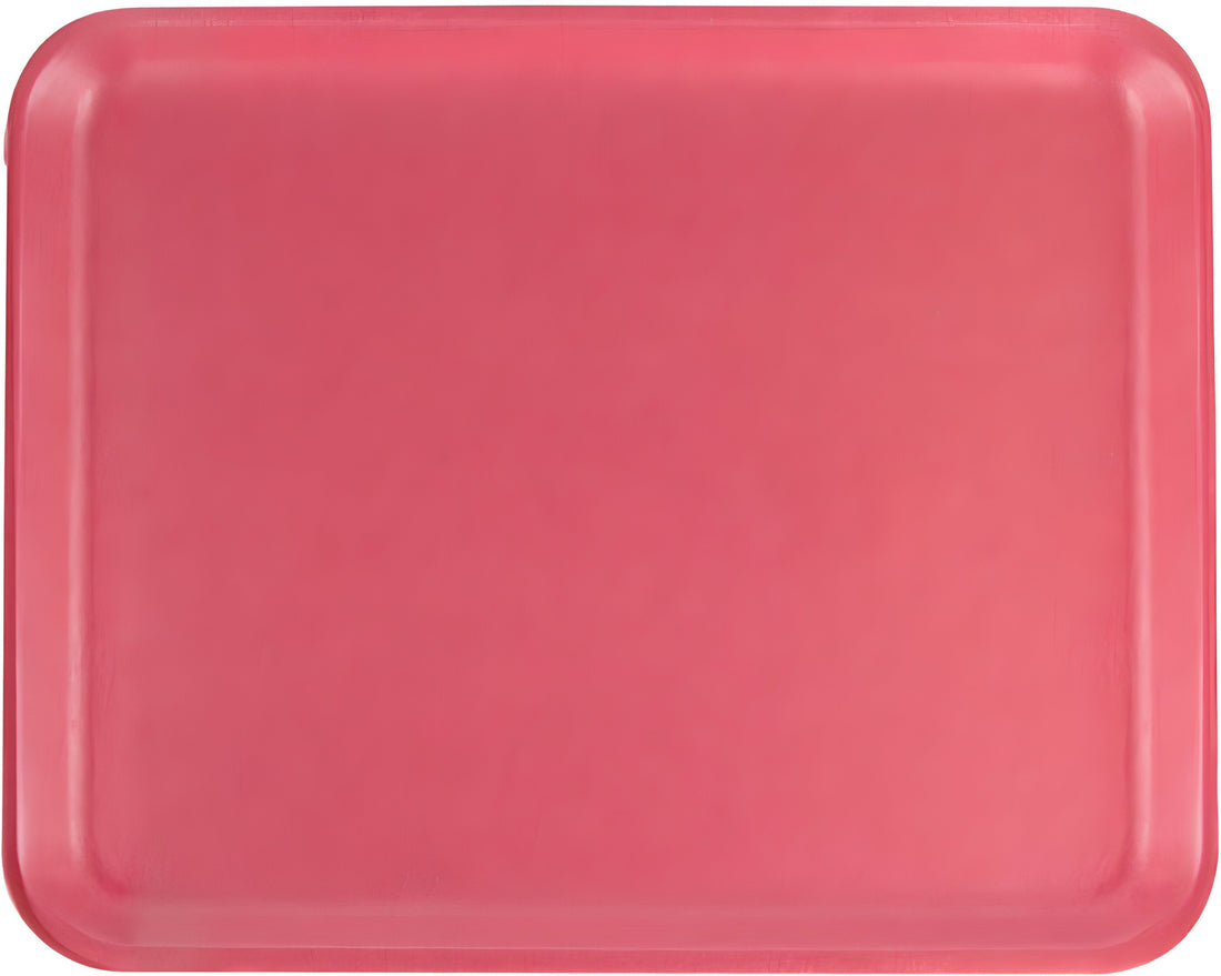 CKF Inc. - 5.3" x 8.3" x 1" Dark Rose Pink Foam 2PP Tray, 400/Cs - 88080 (Special Order Item)
