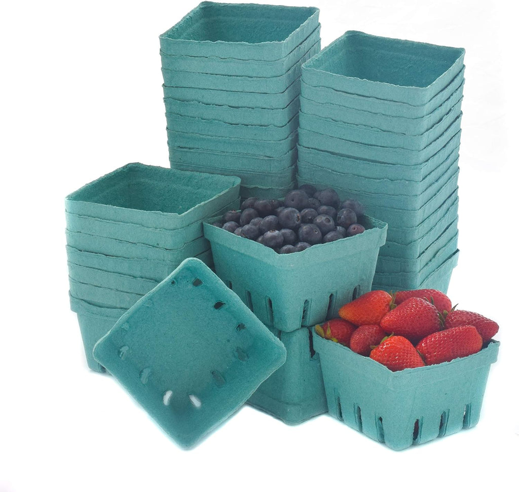 CKF Inc. - 5.5" x 5.3" x 3.3" QT Berry Basket Pulp Tray, 250/cs - 44020 (Special Order Item)