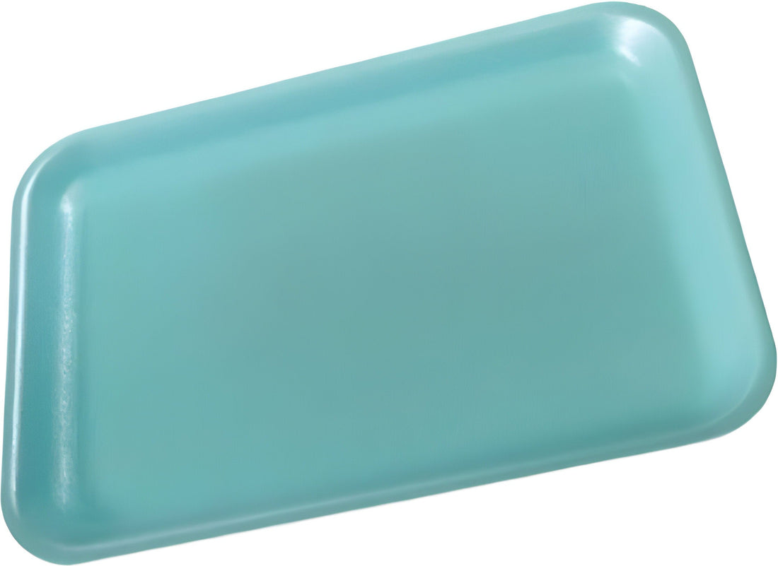 CKF Inc. - 5.8" x 8.3" x 0.5" Green Foam 2S Tray, 500/Cs - 88203 (Special Order Item)