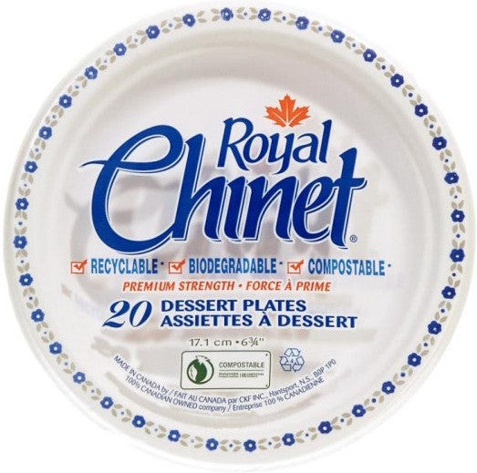 CKF Inc. - 6.75" Royal Chinet Plate Flower & Leaf, 24 Packs/Cs - 10112