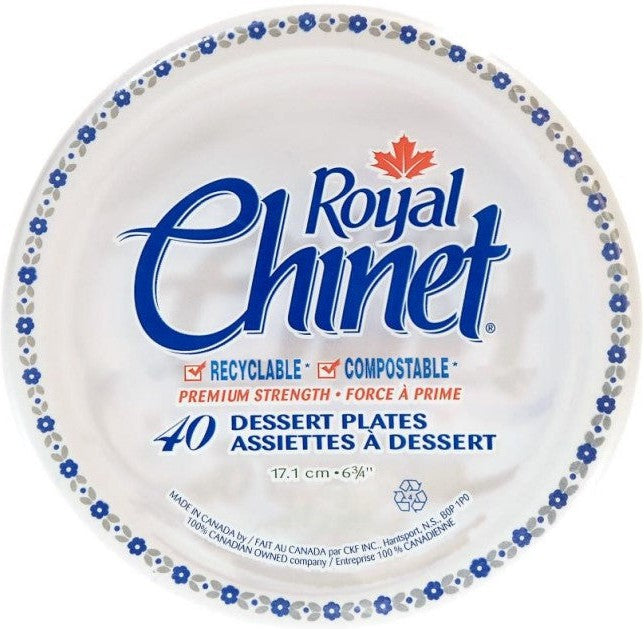 CKF Inc. - 6.75" Royal Chinet Platter Flower & Leaf, 12 Packs/Cs - 10114