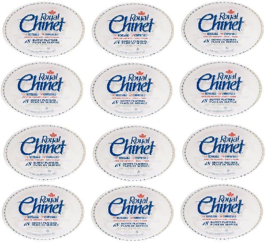 CKF Inc. - 6.75" Royal Chinet Platter Flower & Leaf, 12 Packs/Cs - 10114