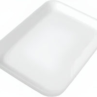 CKF Inc. - 8.25" x 5.75" x 0.6", 2-S White Foam Tray Meat Packaging, 500 Per Case - 88103
