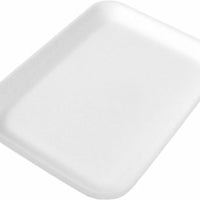 CKF Inc. - 8.25" x 5.75" x 1", No. 2 White Foam Tray, Pack of 500 - 88102