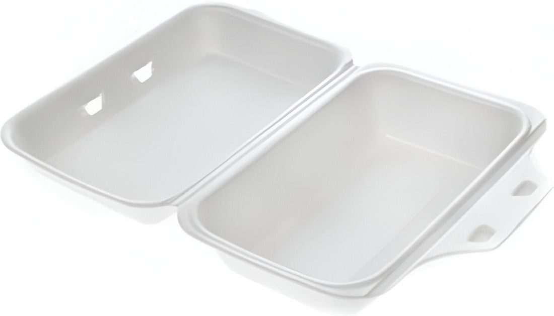 CKF Inc. - 8.8 x 5.5 x 2.9", FST-99 Foam Hinged Lid Boxed 1 Compartment Trays, 200/Bx - 87541