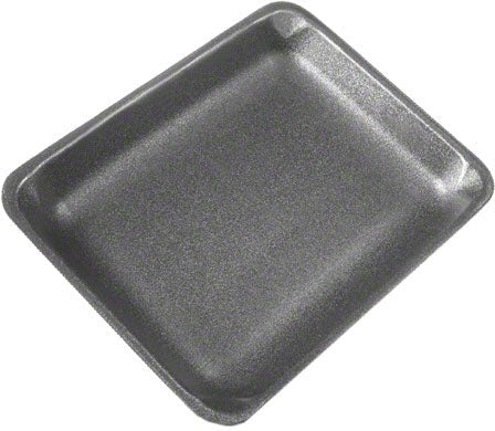 CKF Inc. - 9.1 x 7.0x 1.3", #4P Black RPET Plastic Meat Packaging Tray, 480/Cs - 86515 (Special Order Item)