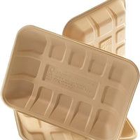 CKF Inc. - Earth Cycle 6" x 6" x 2" Pulp Packaging Tray Pulp Tray, 500/Cs - 44777