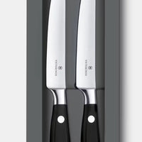 Victorinox - 4.5" Grand Maître Forged Steak Knives, Straight Edge (Set of 2) - 7.7242.2