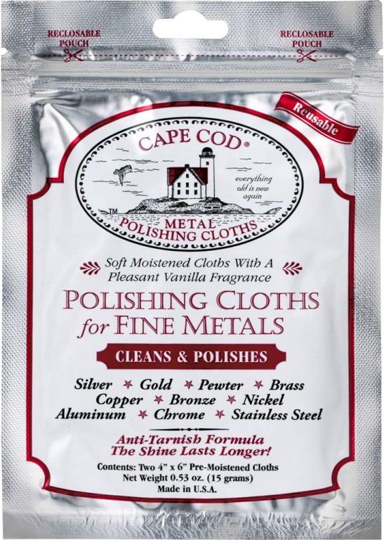 Cape Cod - Metal Polishing Cloth Foil Pouch, Pack of 2 - CC8821