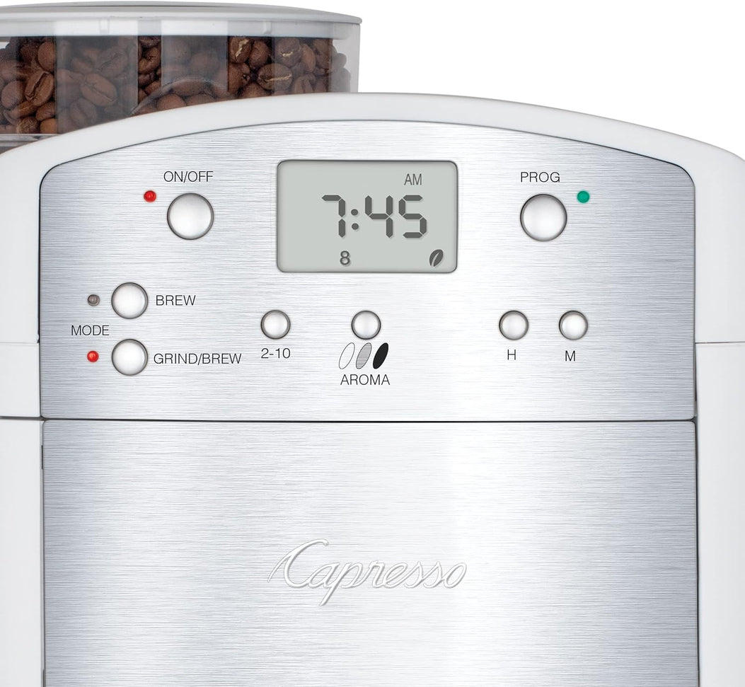 Capresso - CoffeeTEAM GS White 10-Cup Digital Coffeemaker - 464.02