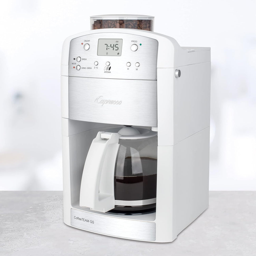 Capresso - CoffeeTEAM GS White 10-Cup Digital Coffeemaker - 464.02