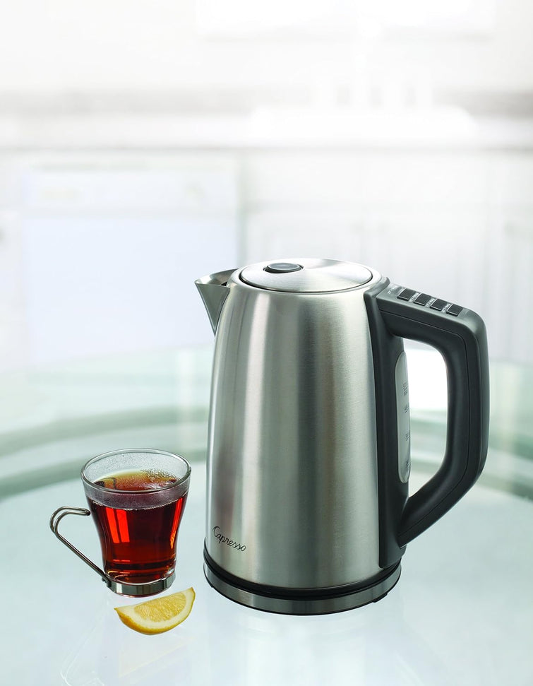 Capresso - H20 Steel Plus 1.7 L Variable Temperature Electric Water Kettle - 278.05
