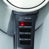 Capresso - H20 Steel Plus 1.7 L Variable Temperature Electric Water Kettle - 278.05