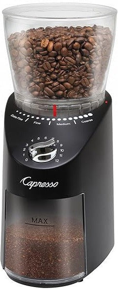 Capresso - Infinity Plus Black Conical Burr ABS & Blade Coffee Grinder - 570.01