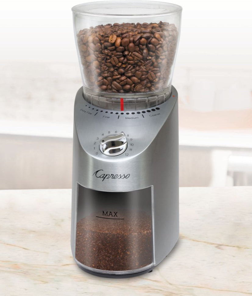 Capresso - Infinity Plus Stainless-Steel Conical Burr & Blade Coffee Grinder - 575.05