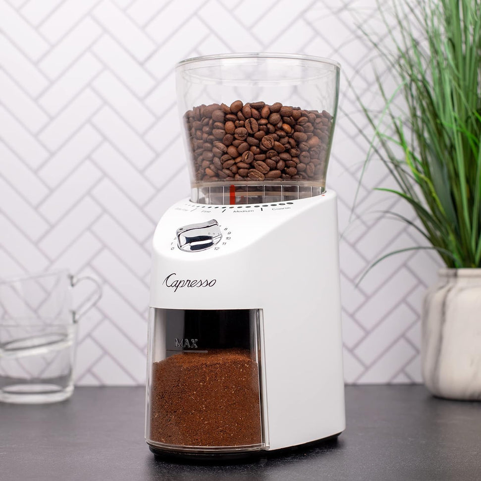 Capresso - Infinity Plus White Conical Burr ABS & Blade Coffee Grinder - 570.02